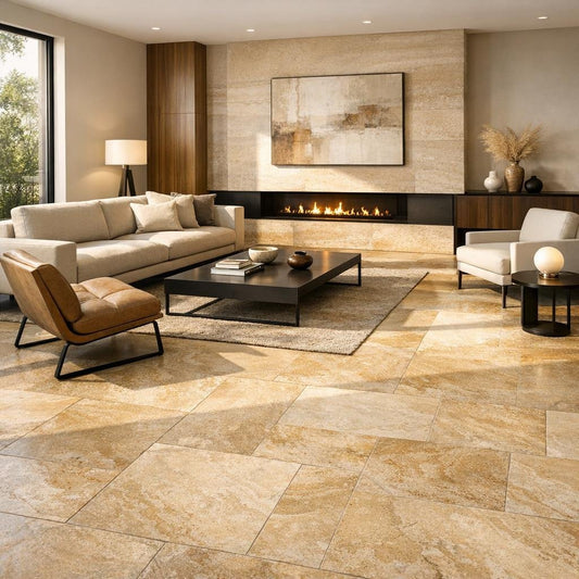 Transform Spaces with Elegant Sandstone Floor Tiles - Zicana Boutique