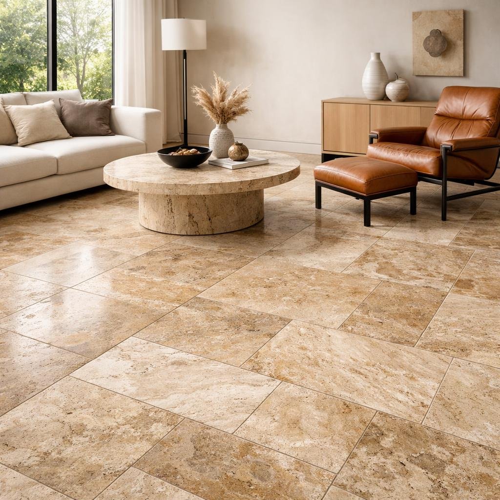 Transform Spaces with Elegant Travertine Tiles Floor Solutions - Zicana Boutique