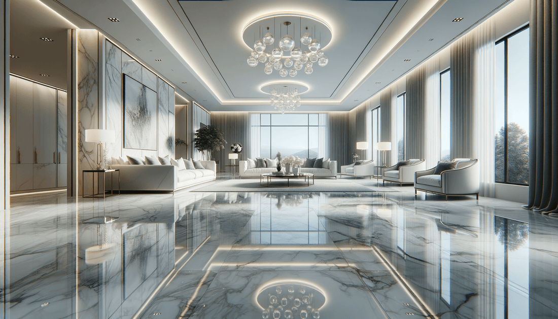 Transform Spaces with Majestic White Polished Marble Tiles - Zicana Boutique