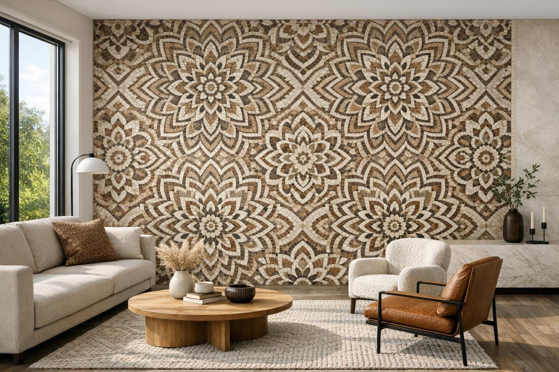 Transform Spaces with Mandala Moca Mosaic Artistic Tile - Zicana Boutique