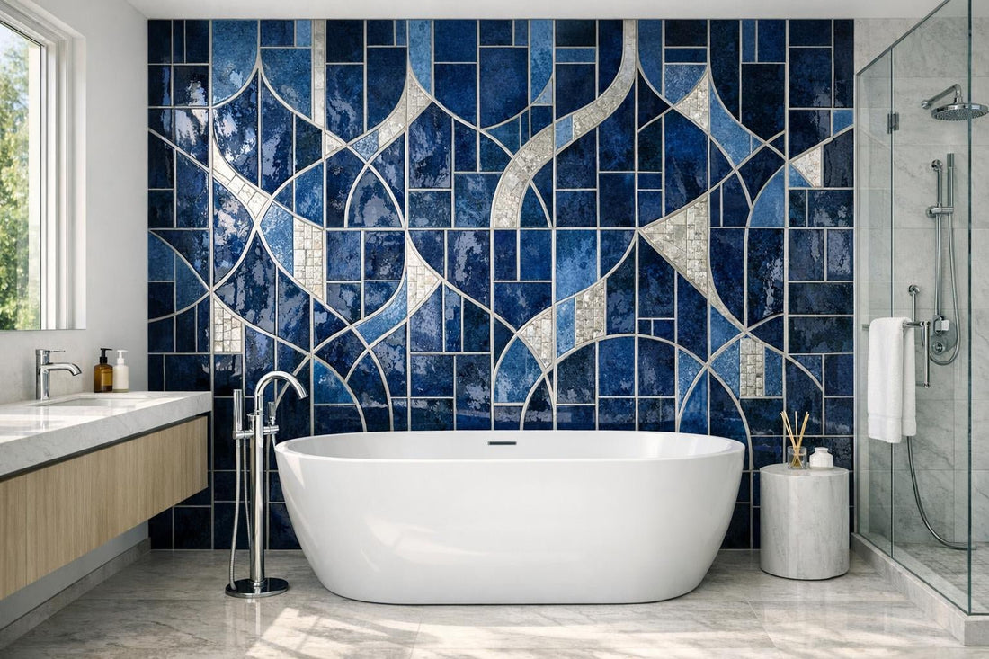 Transform Spaces with Matrix Azul Tile - Artistic Elegance - Zicana Boutique
