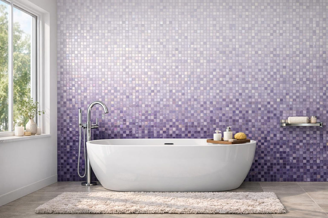 Transform Spaces with Ombre Lilac Mosaic - Artistic Tile - Zicana Boutique