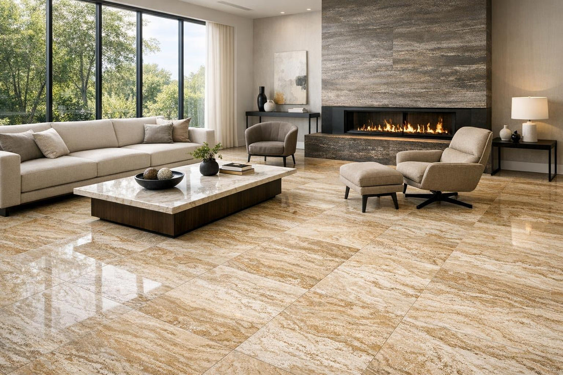 Transform Spaces with Roman Cross Cut Travertine from Zicana - Zicana Boutique