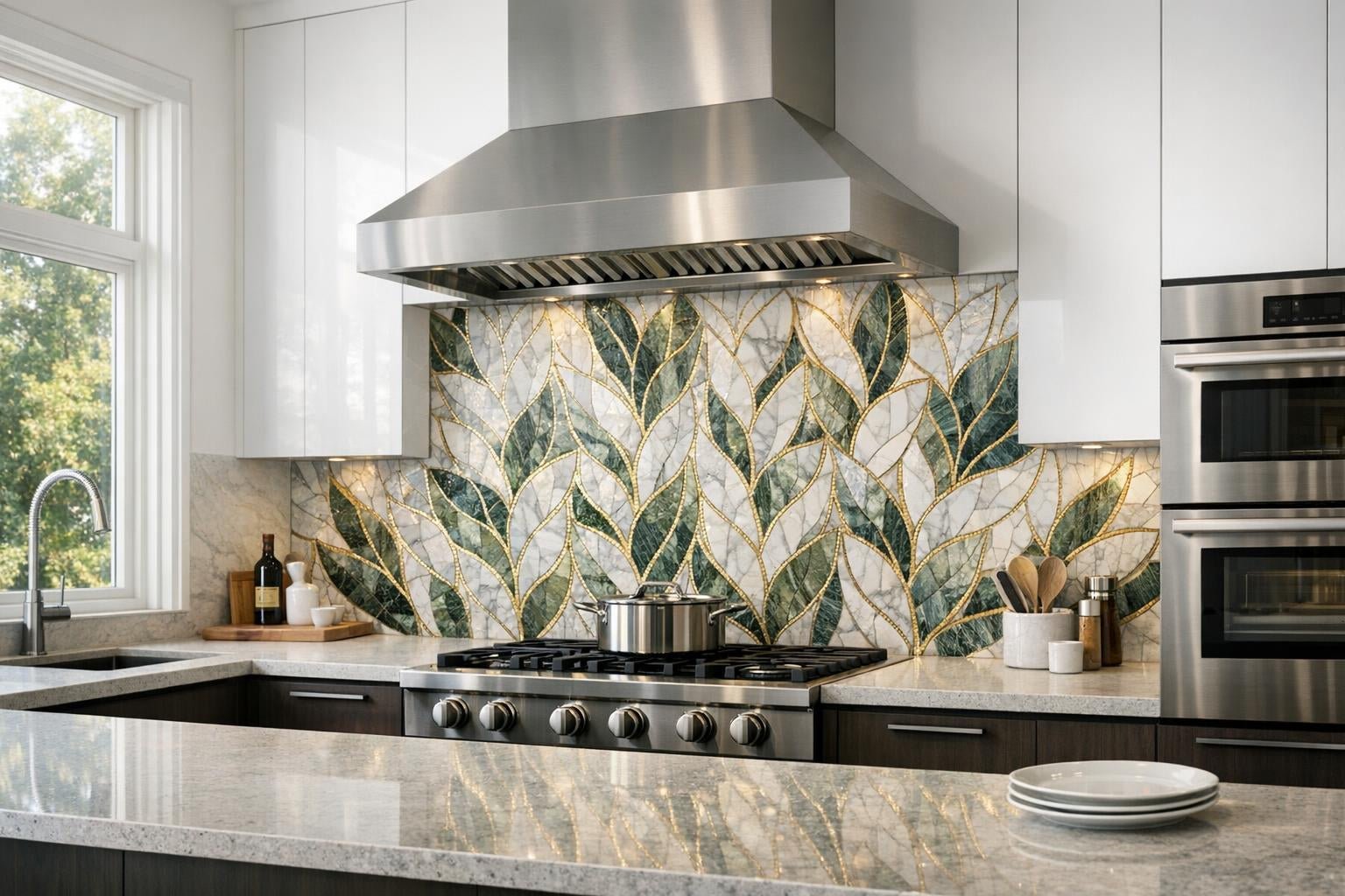 Transform Spaces with Transia Joyce Leaf Mosaic - Zicana Boutique