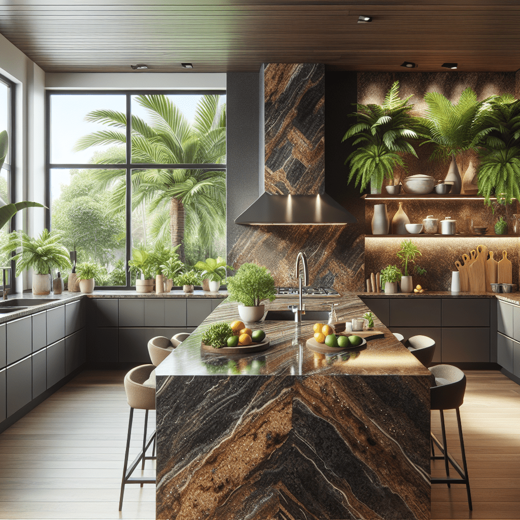 Transform Spaces with Tropical Brown Granite Countertops – Zicana Boutique