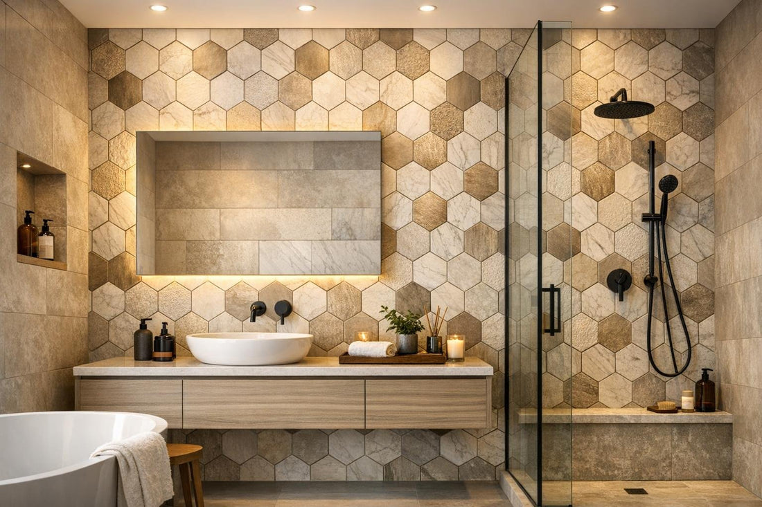 Transform Your Space with Bathroom Hexagon Tile Elegance - Zicana Boutique