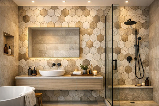 Transform Your Space with Bathroom Hexagon Tile Elegance - Zicana Boutique