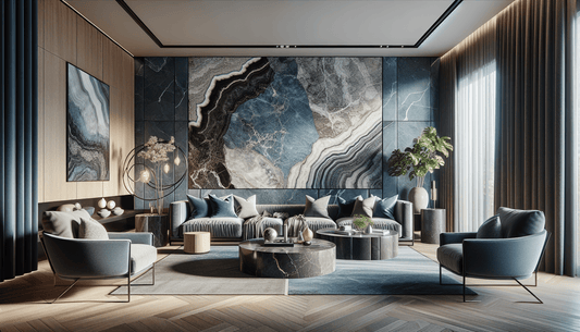 Transform Your Space with Blue Quartzite Slab Elegance - Z Boutique by Marble Couture