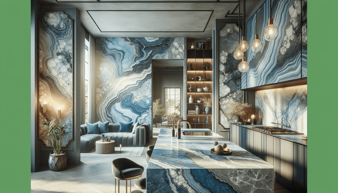 Transform Your Space with Exquisite Blue Quartzite Stone - Z Boutique by Marble Couture