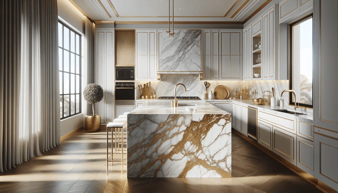 Transform Your Space with Gold Calacatta Marble Countertops - Z Boutique by Marble Couture