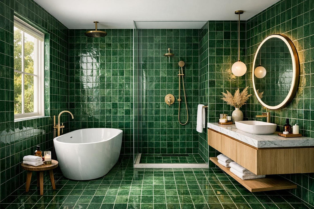 Transform Your Space with Luxurious Bathroom Green Tile - Zicana Boutique