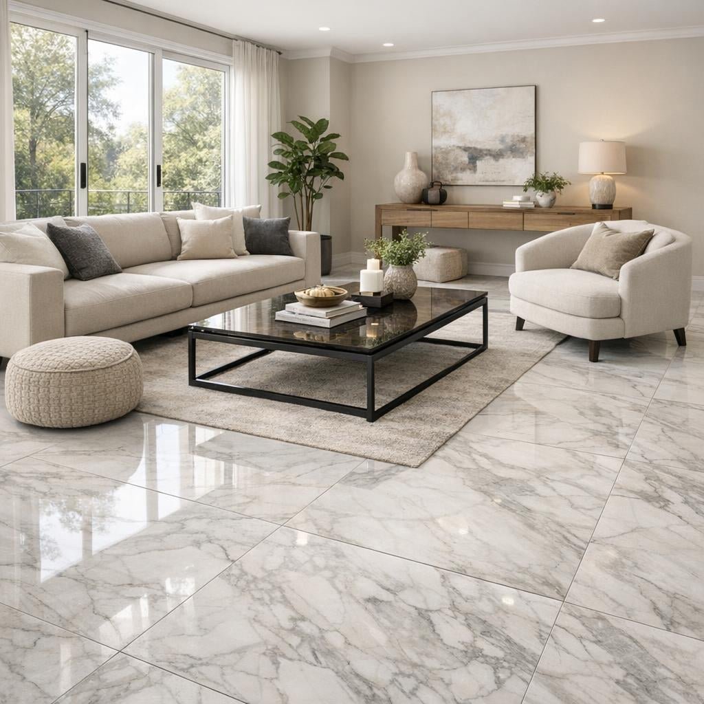 Transform Your Space with Luxurious Living Room Floor Tiles - Zicana Boutique