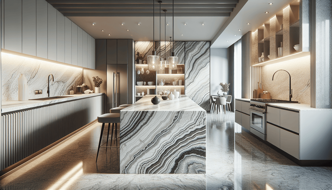 Transform Your Space with River White Granite Slabs - Z Boutique by Marble Couture