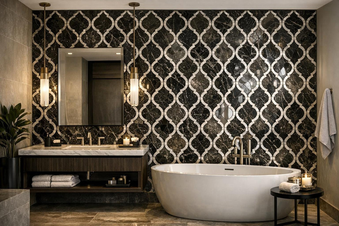 Transia Devon Noir: Elevate Spaces with Zicana Mosaics - Zicana Boutique