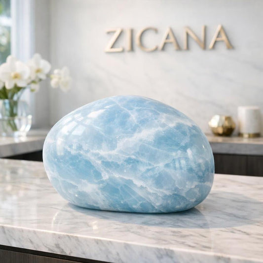 Unlock Serenity with Ice Blue Calcite Gemstone Insights - Zicana Boutique