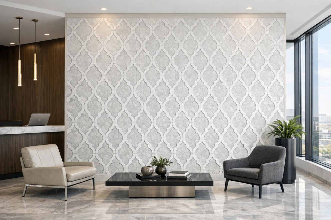 Veloce Arabesque Thassos Mosaic Insights for Professionals - Zicana Boutique