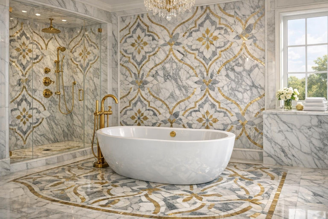 Ventella Aura Royale Marble Waterjet Mosaic Mastery - Zicana Boutique