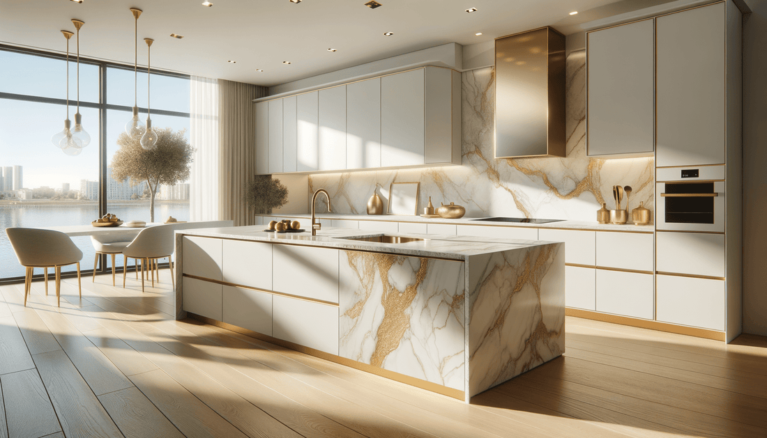 Vicostone Quartz Florence Gold Elegance for Luxe Interiors - Zicana Boutique