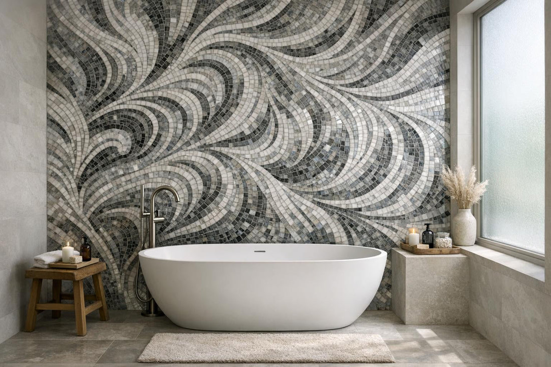 Whirlwind Smoke Mosaic Tile: Elevate Your Design Elegance - Zicana Boutique