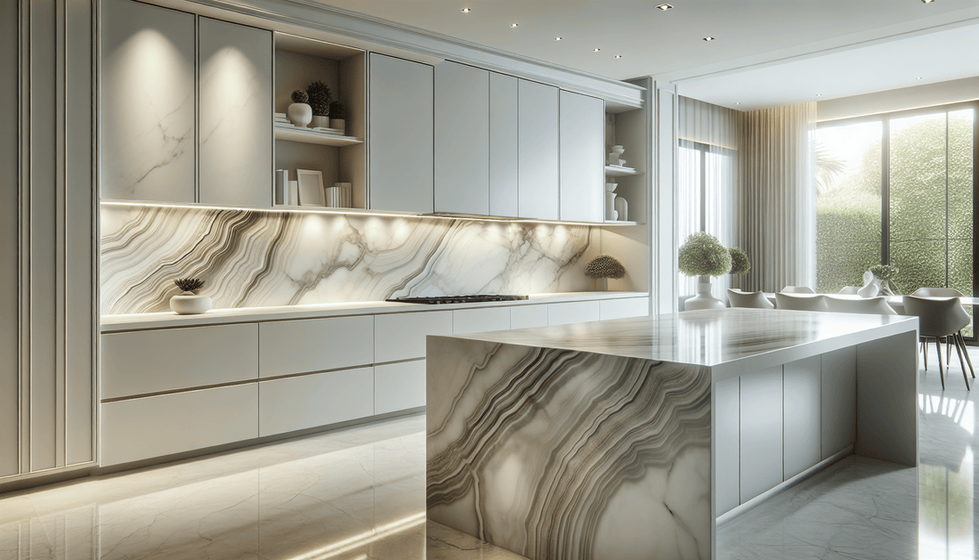 White Silk Quartzite Countertops: Timeless Elegance for Luxury Interiors - Zicana Boutique