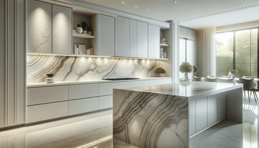 White Silk Quartzite Countertops: Timeless Elegance for Luxury Interiors - Z Boutique by Marble Couture