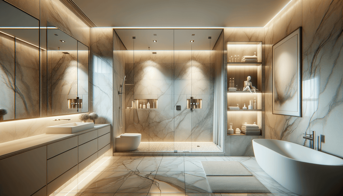 Why Porcelain Slabs for Shower Walls Elevate Luxury Design - Zicana Boutique