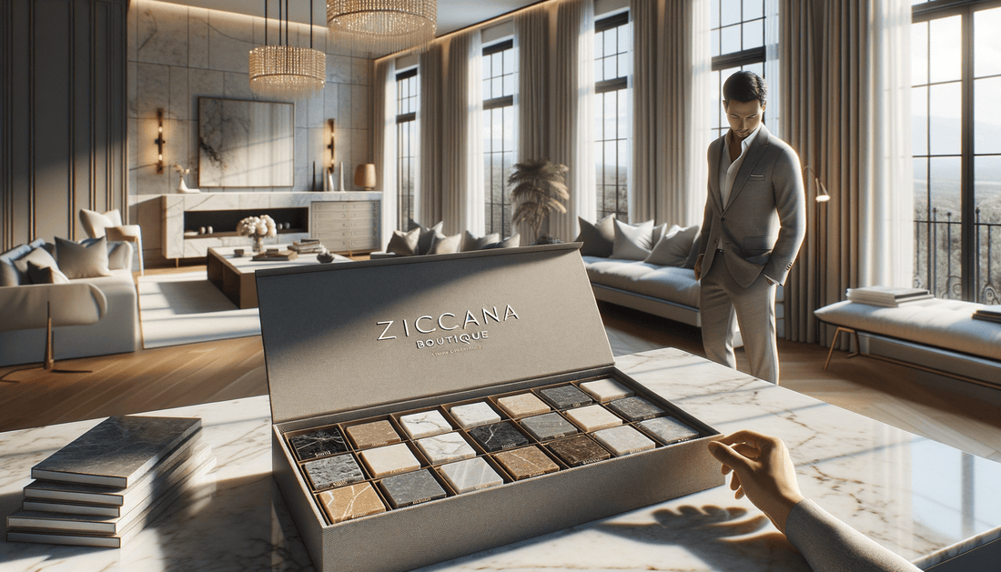 Zicana Boutique doorstep sample kits simplify luxury stone selection - Zicana Boutique