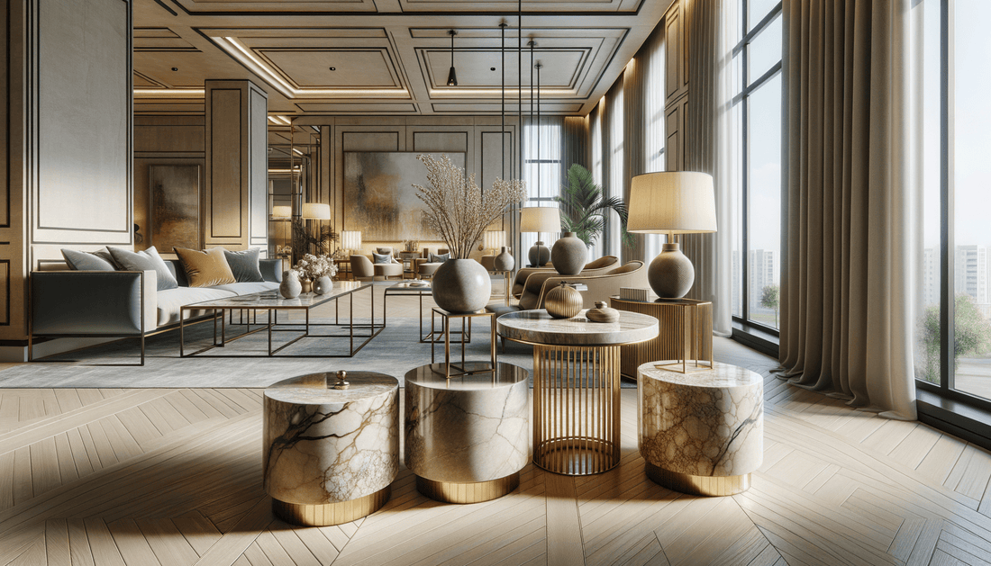 Zicana Boutique Stone Side Tables: Elegance Redefined - Zicana Boutique