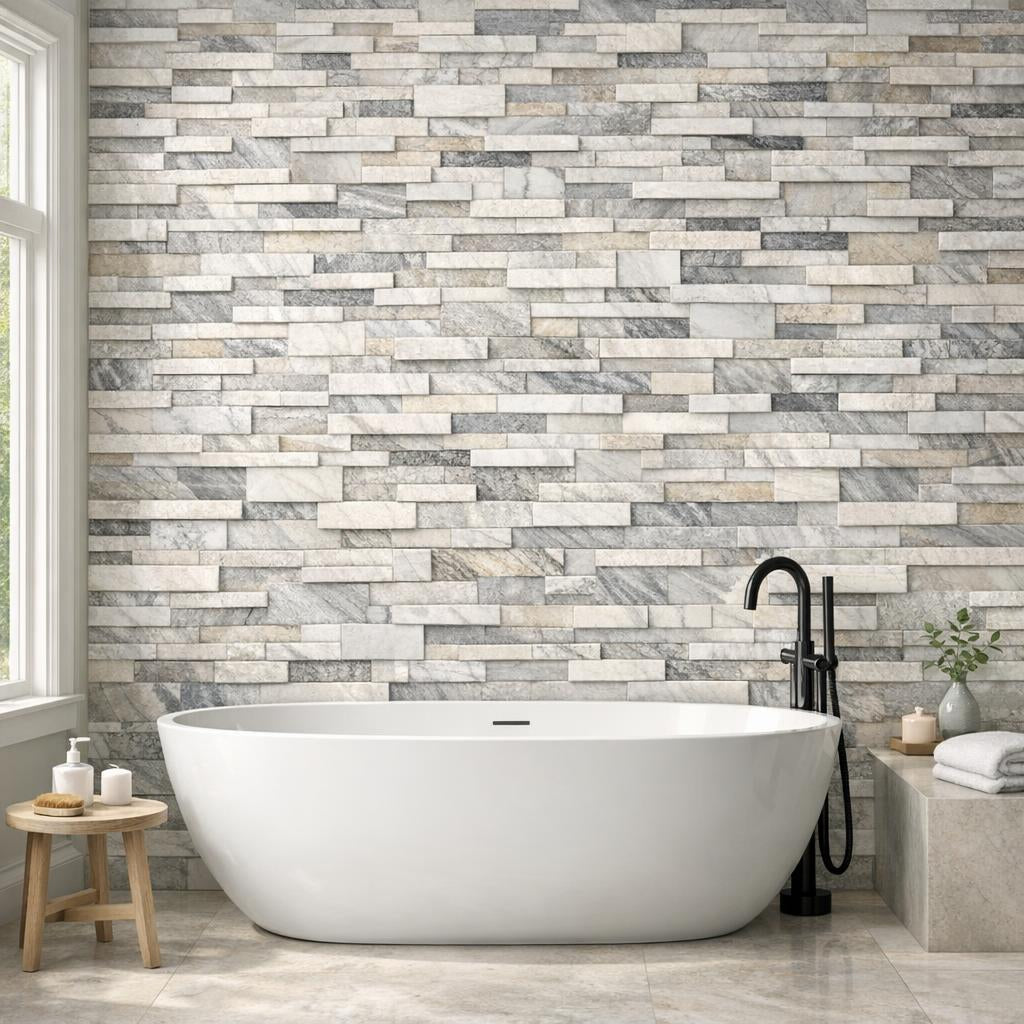 Zion 3D Marble Mosaic: Elevate Spaces with Zicana - Zicana Boutique