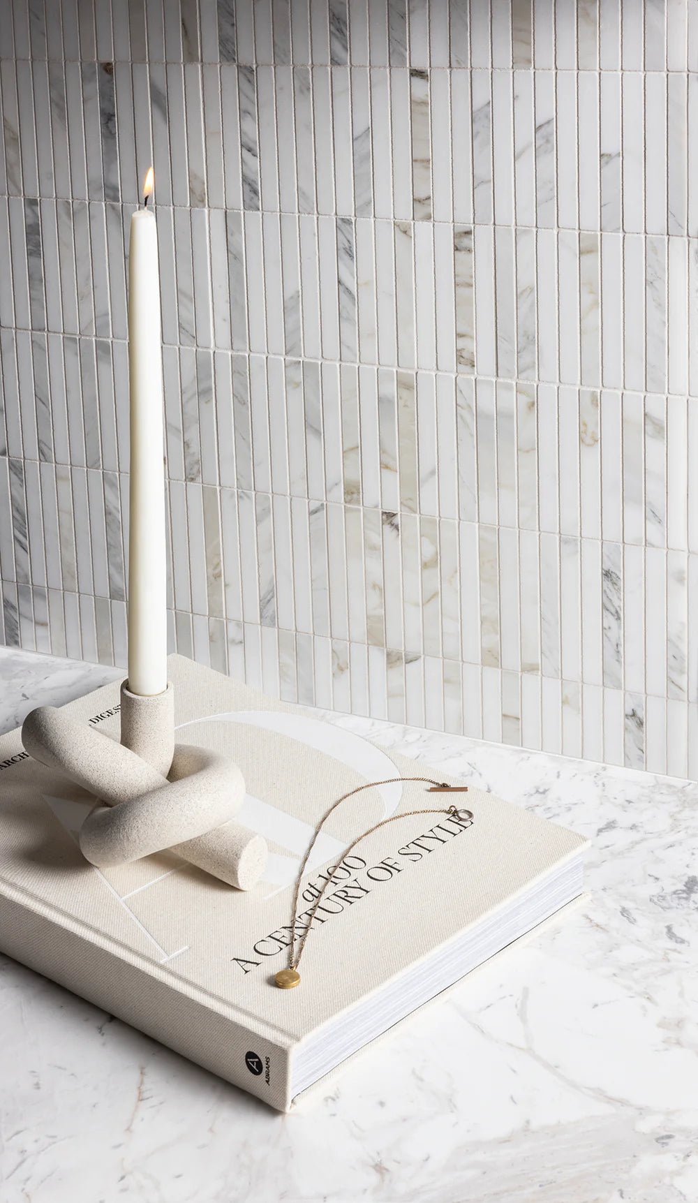 Abbey Road Calacatta Gold Marble Mosaic Artistic Tile - Zicana Boutique - 2