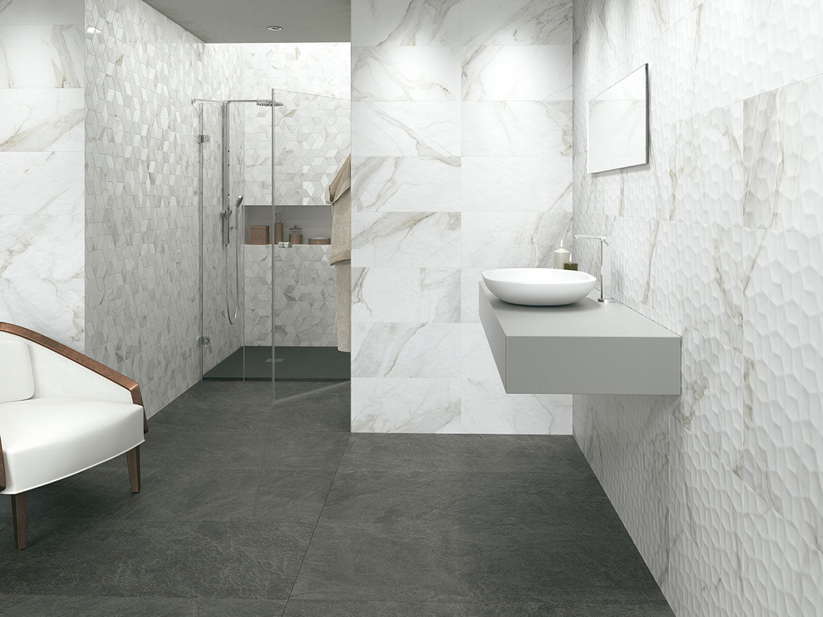 Adella Calacatta Ceramic MSI Field Tiles 12" X 24" MSI - Zicana Boutique - 2