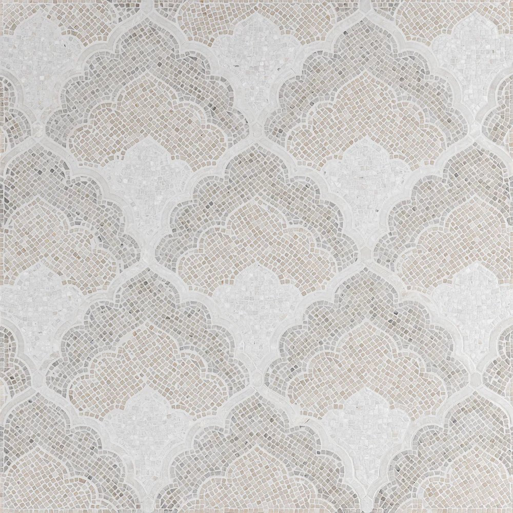 Adena By Lori Weitzner Grey Marble Mosaic Artistic Tile - Zicana Boutique - 1