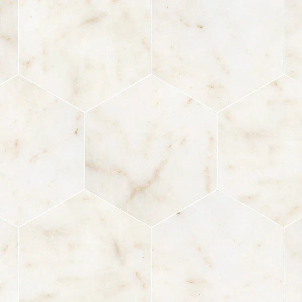 Afyon Sugar Marble Field Tile 10 1/2'' Hexagon Zicana Boutique - Zicana Boutique - 1