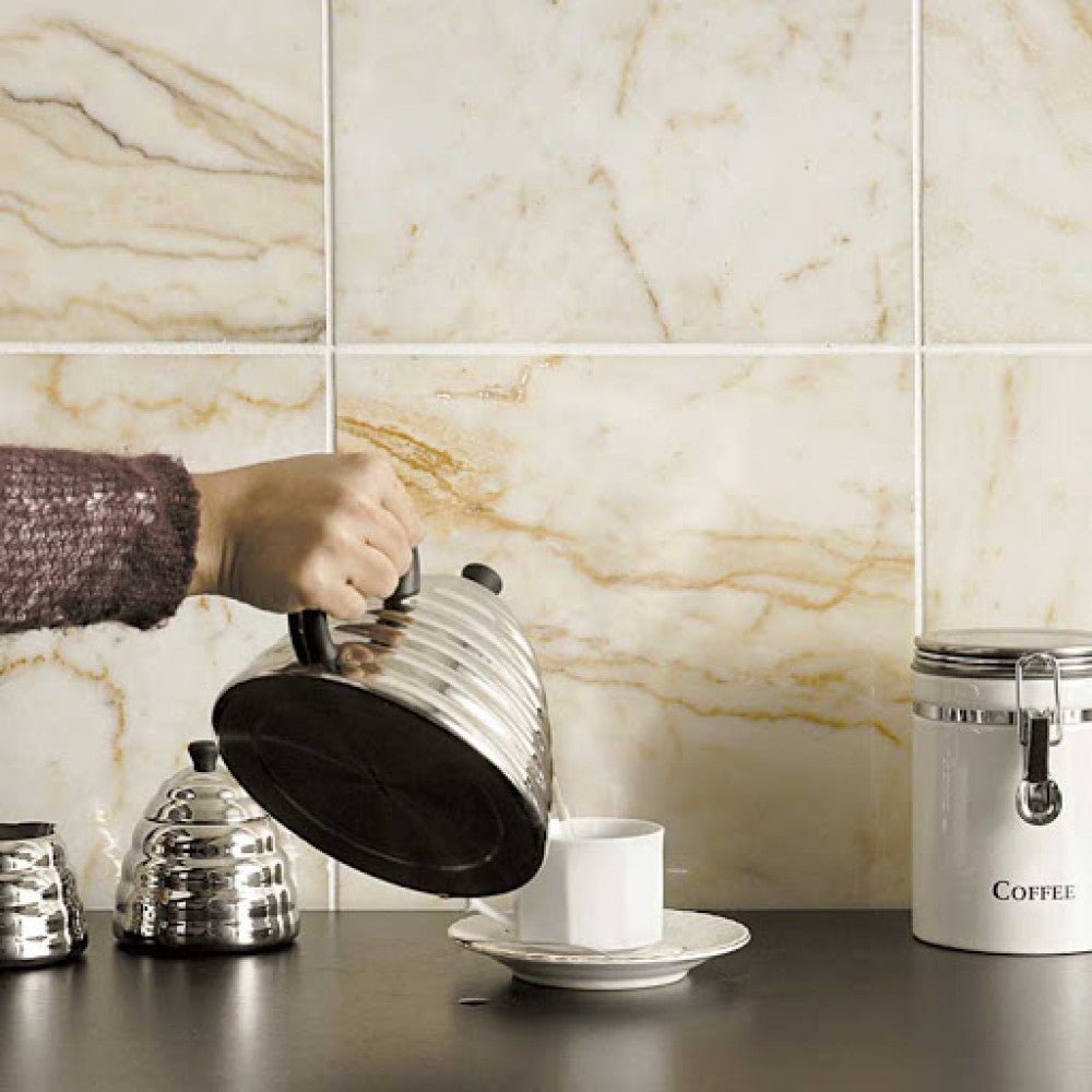 Afyon Sugar Marble Field Tile 10 1/2'' Hexagon Zicana Boutique - Zicana Boutique - 2