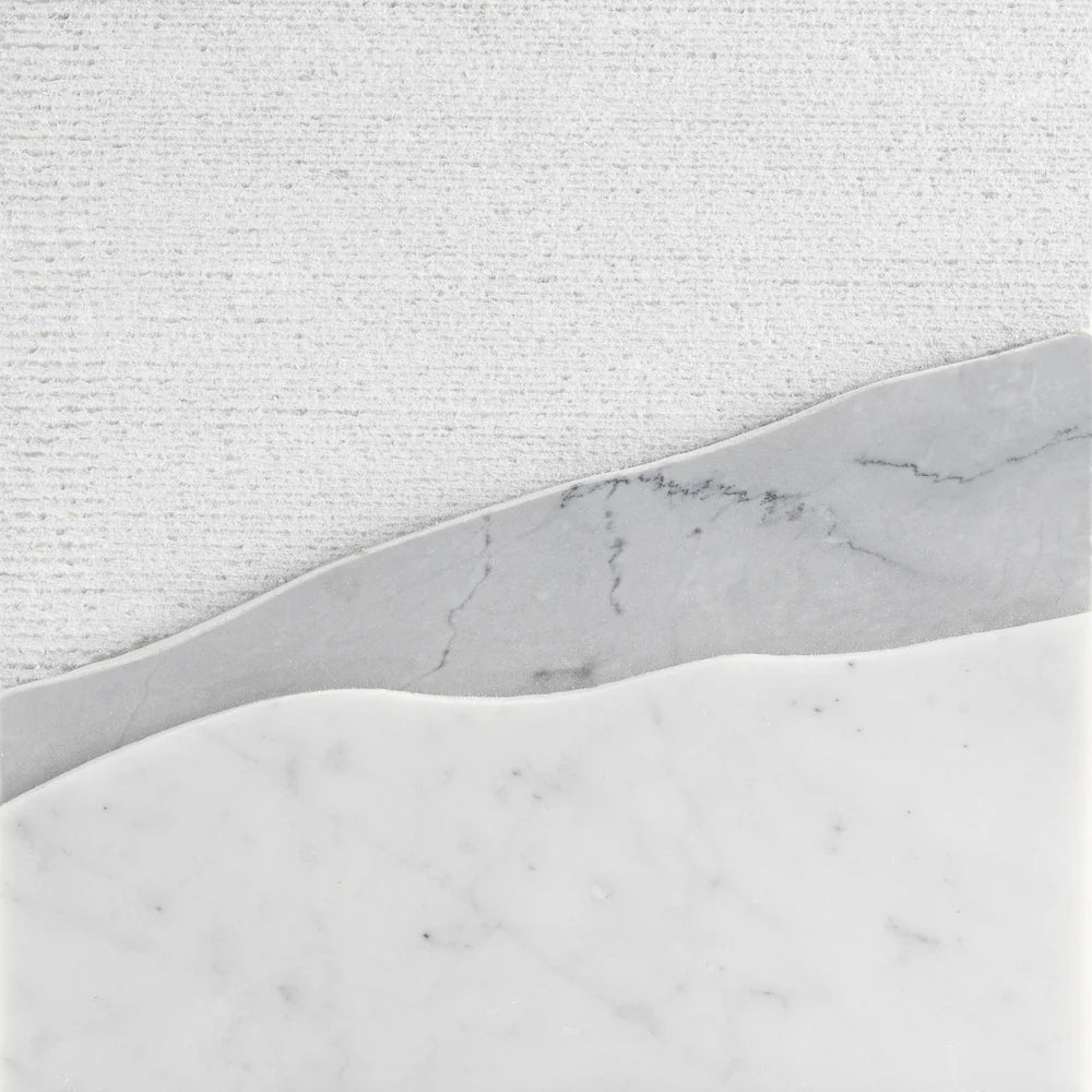 Ali Budd Kata Bardiglio Marble Dimensional Tile Zicana Boutique - Zicana Boutique - 3