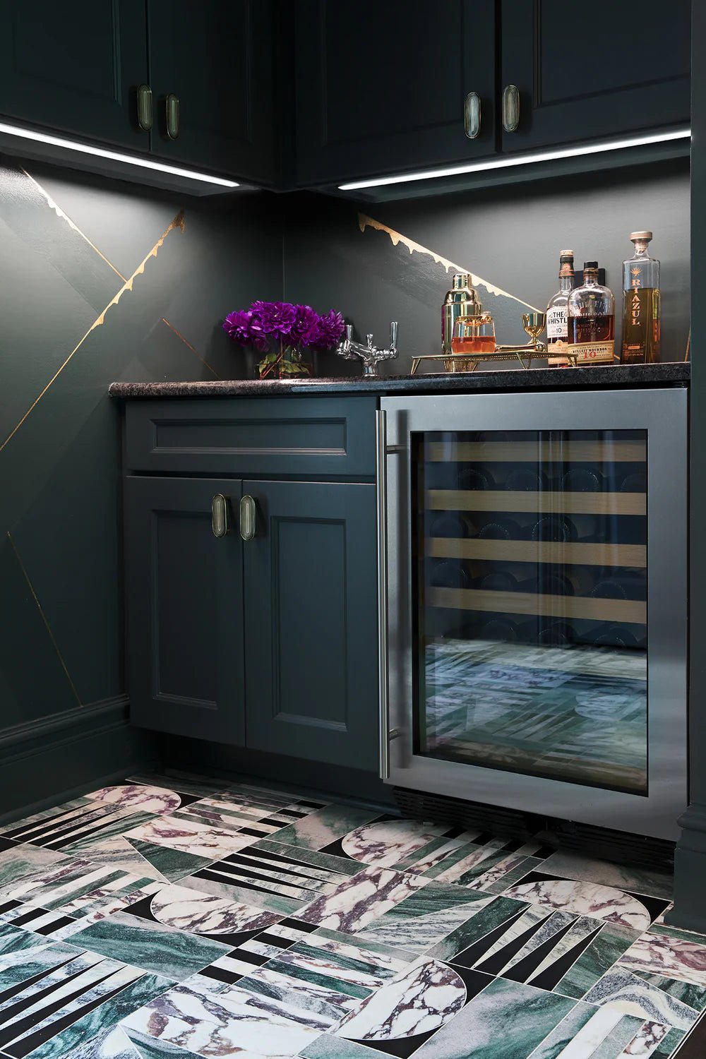 Alison Rose Euclid Large Green Waterjet Mosaic Zicana Boutique - Zicana Boutique - 2