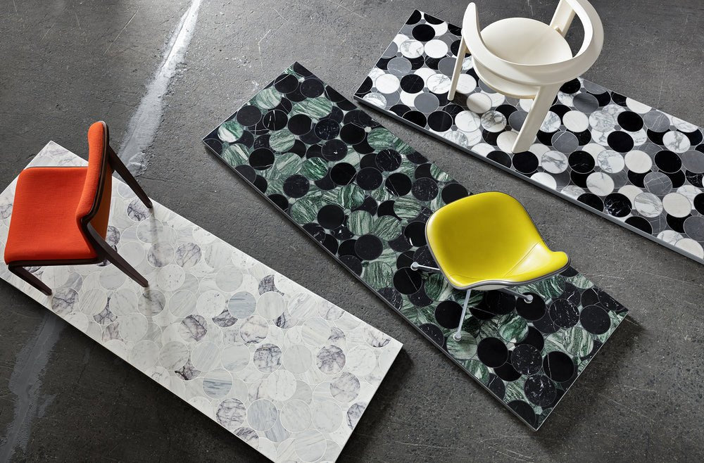 Alison Rose Sfera Verde Aurora Waterjet Mosaic Artistic Tile - Zicana Boutique - 3