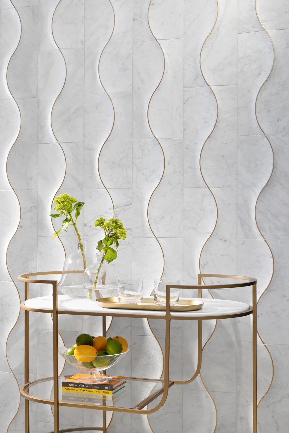 Alison Rose Zephyr Bianco Carrara Marble Dimensional Tile Zicana Boutique - Zicana Boutique - 2