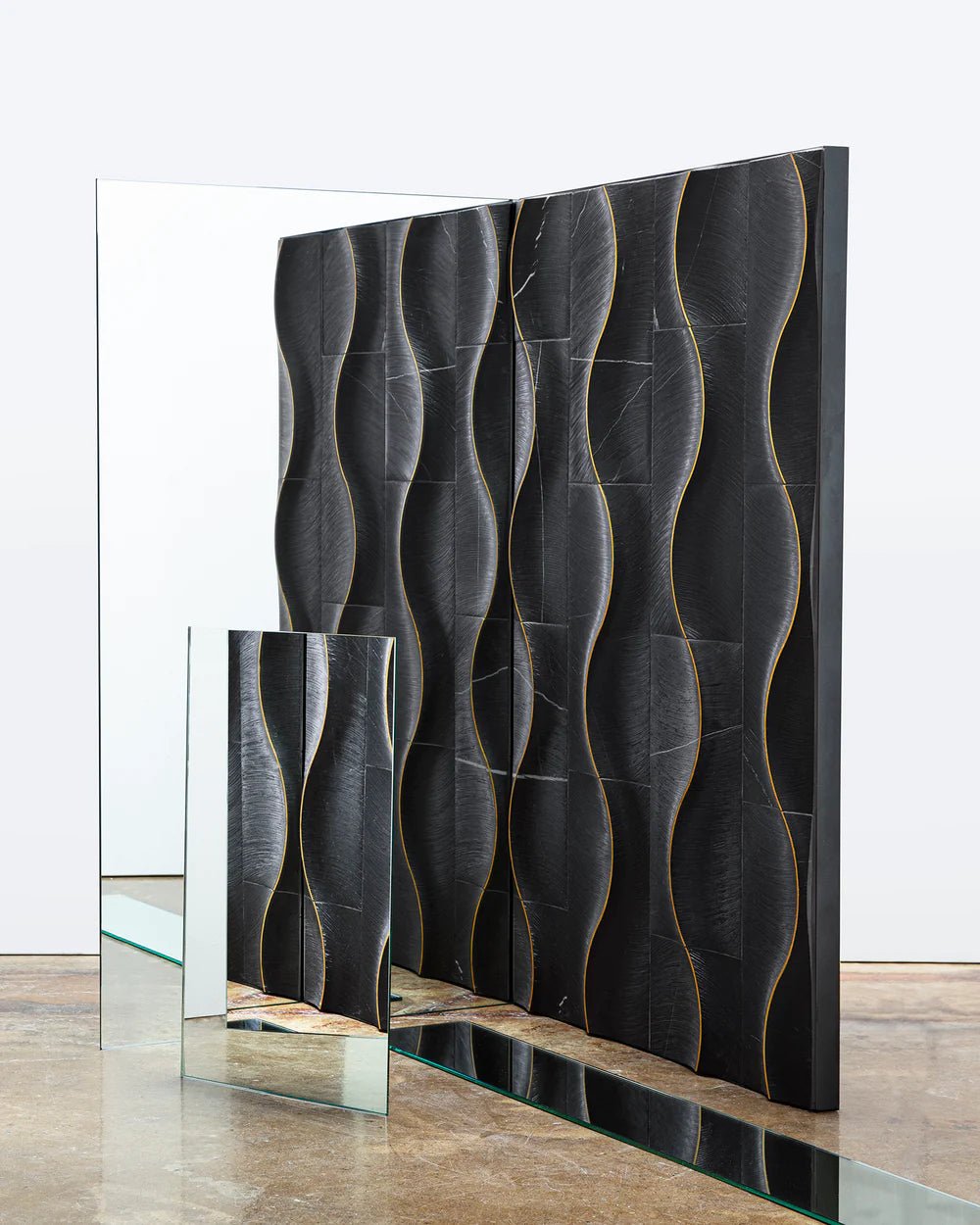 Alison Rose Zephyr Nero Marble Dimensional Tile Artistic Tile - Zicana Boutique - 5