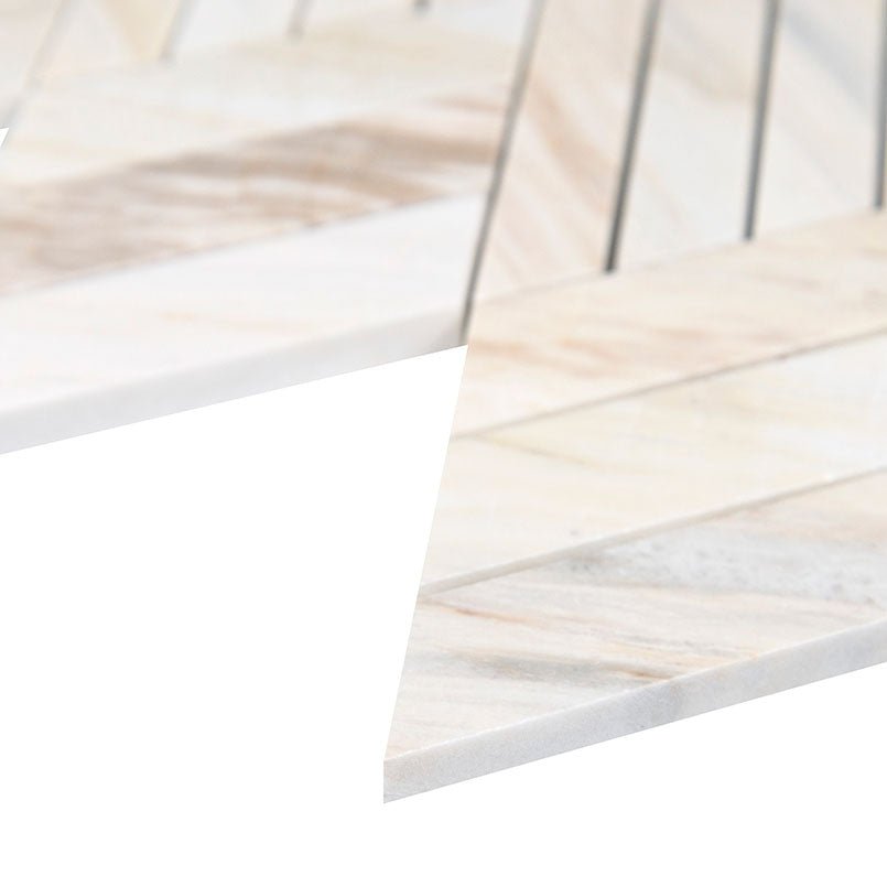 Angora Marble MSI Mosaic Tiles 11" X 13" Rhombus Pattern MSI - Zicana Boutique - 4