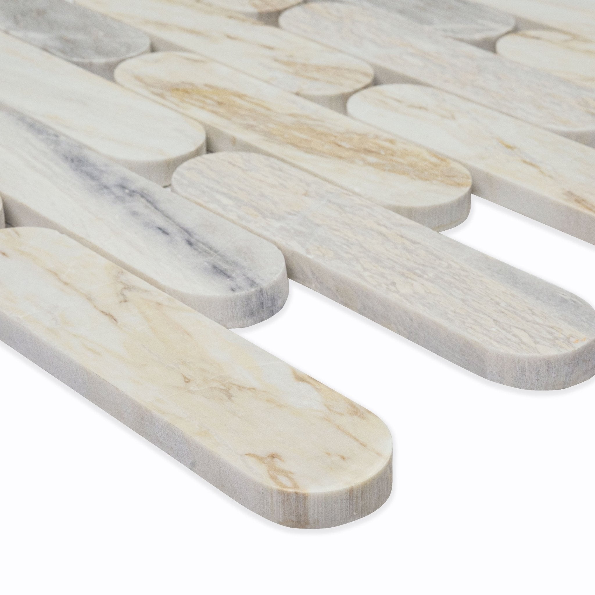 Angora Marble MSI Mosaic Tiles 12" X 12" Ellipse Pattern MSI - Zicana Boutique - 4