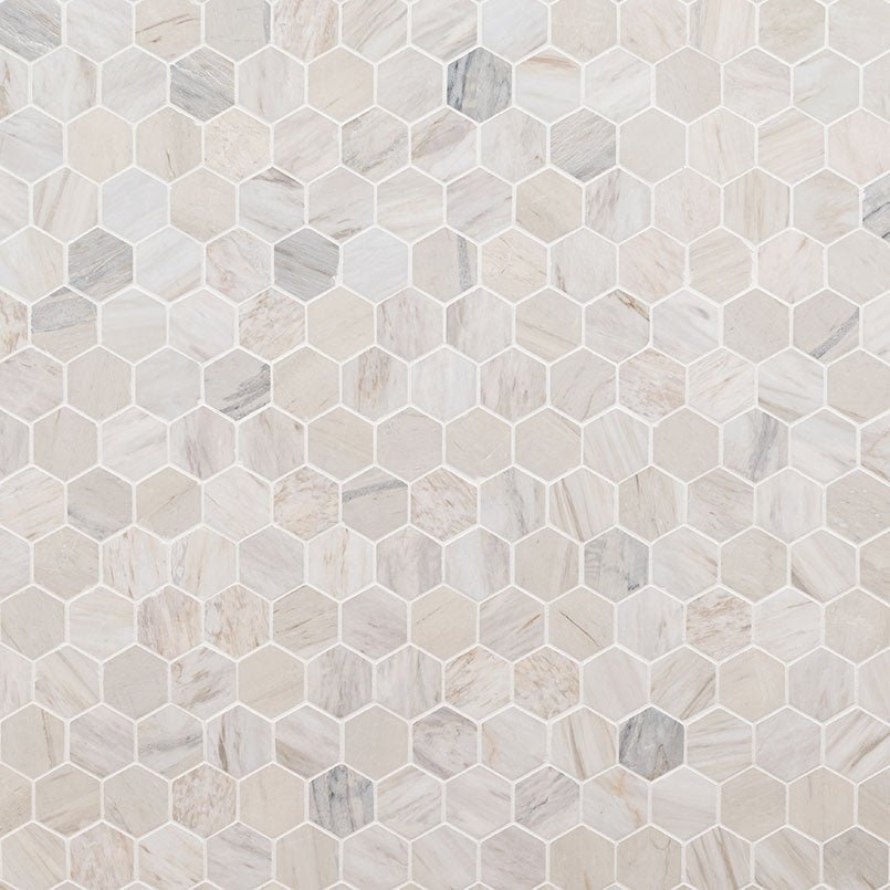 Angora Marble MSI Mosaic Tiles 12" X 12" Hexagon Pattern MSI - Zicana Boutique - 4