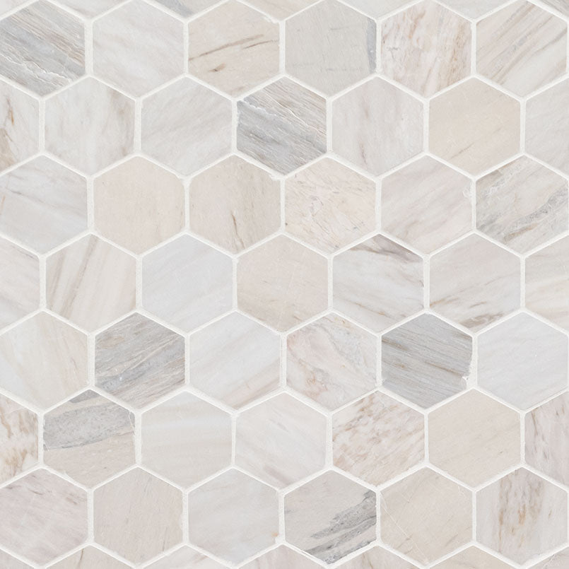 Angora Marble MSI Mosaic Tiles 12" X 12" Hexagon Pattern MSI - Zicana Boutique - 1