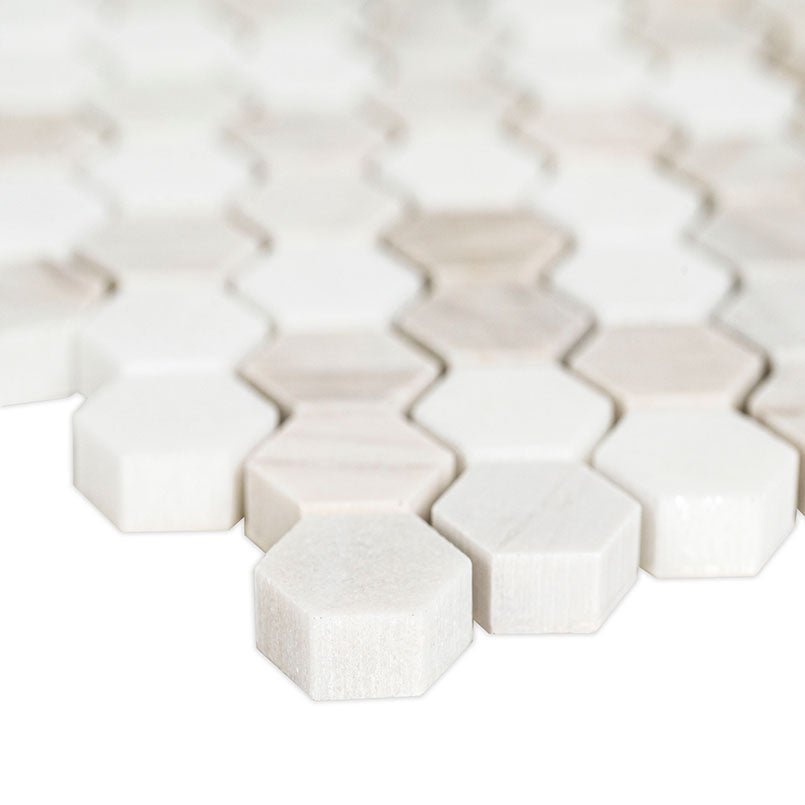 Angora Tibi Marble MSI Mosaic Tiles 12" X 12" Hexagon Pattern MSI - Zicana Boutique - 4