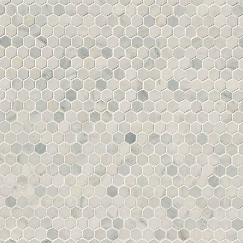 Arabescato Carrara Marble MSI Mosaic Tiles 12" X 12" 1" Hexagon Pattern MSI - Zicana Boutique - 3