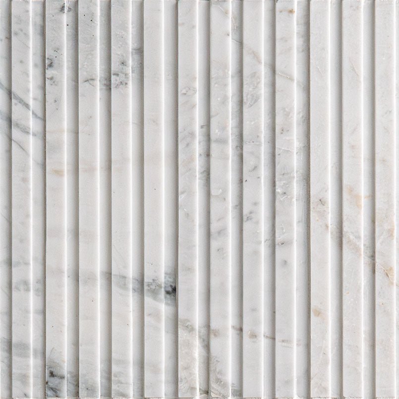 Arabescato Venato Marble MSI Field Tiles 4" X 12" Fluted Pattern MSI - Zicana Boutique - 1