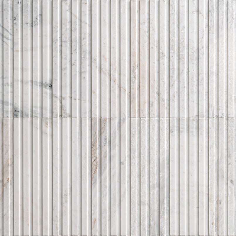 Arabescato Venato Marble MSI Field Tiles 4" X 12" Fluted Pattern MSI - Zicana Boutique - 3