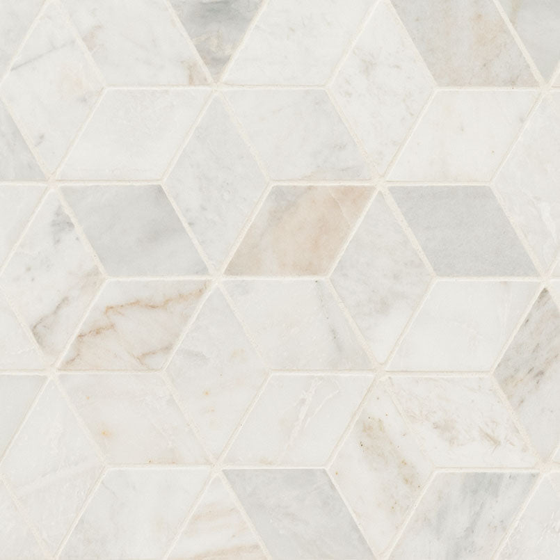 Arabescato Venato Marble MSI Mosaic Tiles 11" X 13" Cube Pattern MSI - Zicana Boutique - 1