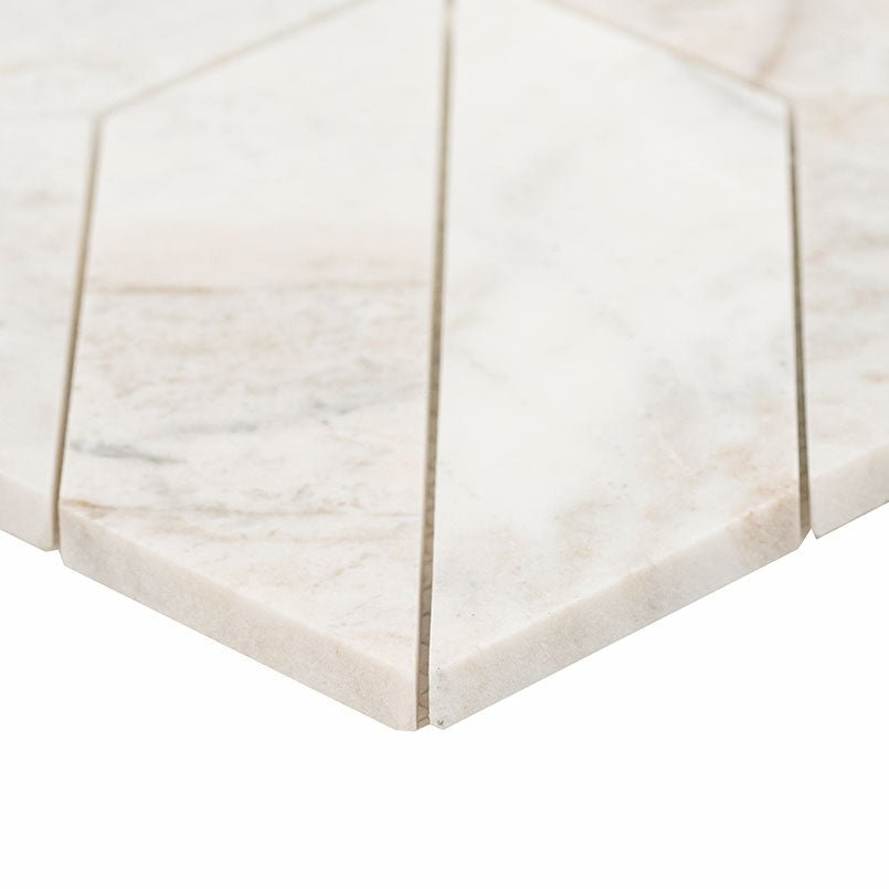 Arabescato Venato Marble MSI Mosaic Tiles 12" X 12" Argyle Pattern MSI - Zicana Boutique - 4