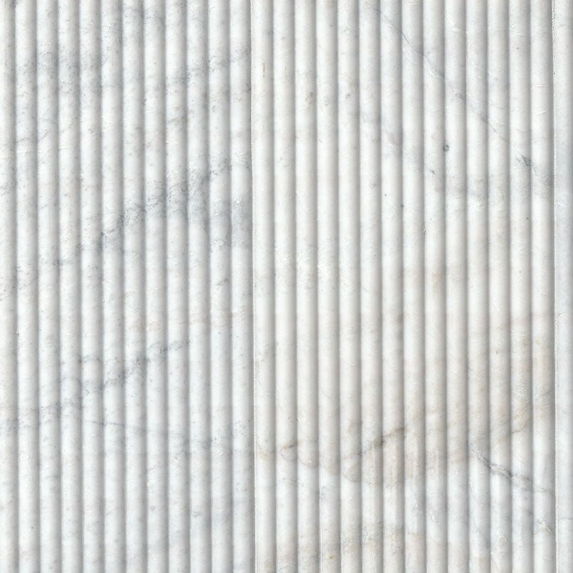 Arabescato Venato Milano Ribbo Marble MSI Field Tiles 12" X 24" Fluted Pattern MSI - Zicana Boutique - 3